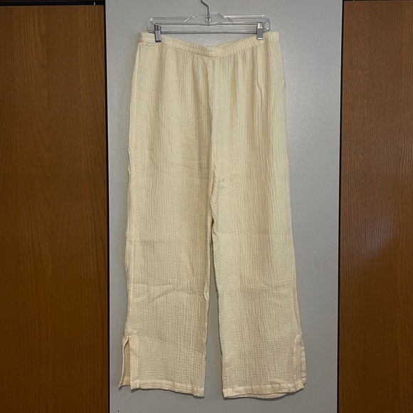 Soft Surroundings Key Biscayne Gauze Wide Leg Pants - Picture 2 of 9